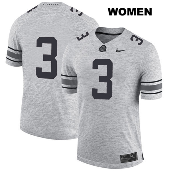 Women's Nike Ohio State Buckeyes Quinn Ewers #3 Gray NCAA No Name Authentic Stitched College Football Jersey EEZ26Z8C